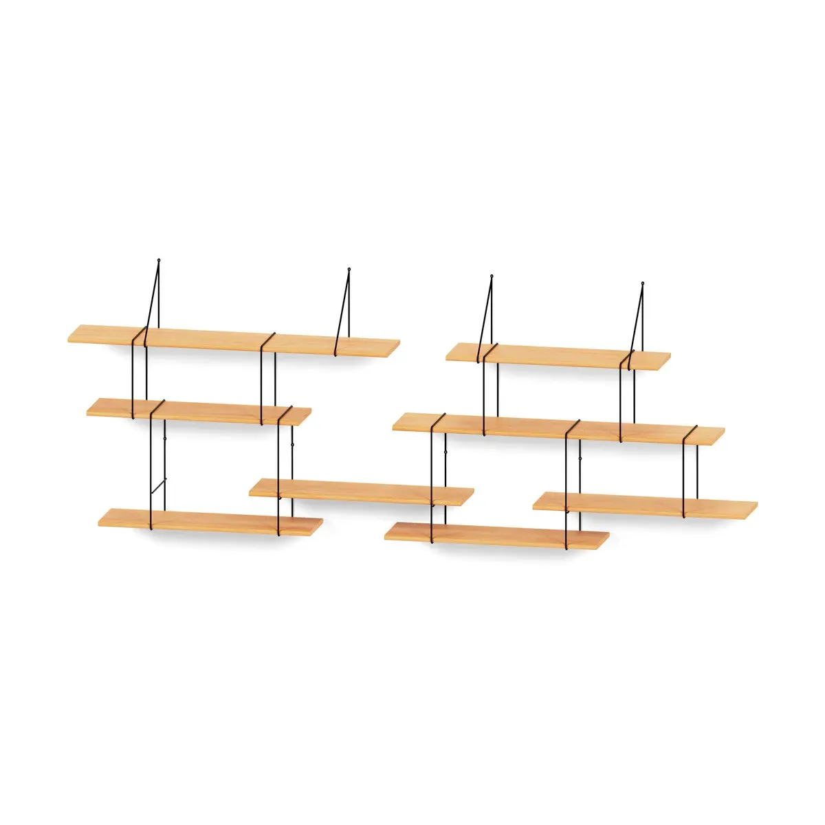 Etagère murale en bois de hêtre Link Duo - Studio Hausen