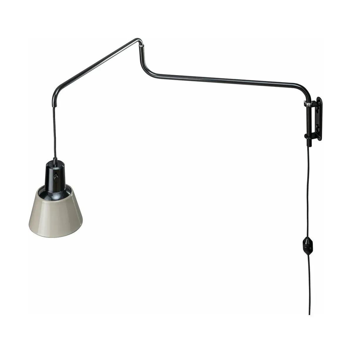 Applique murale pivotante en acier gris béton K830 Wall - Midgard