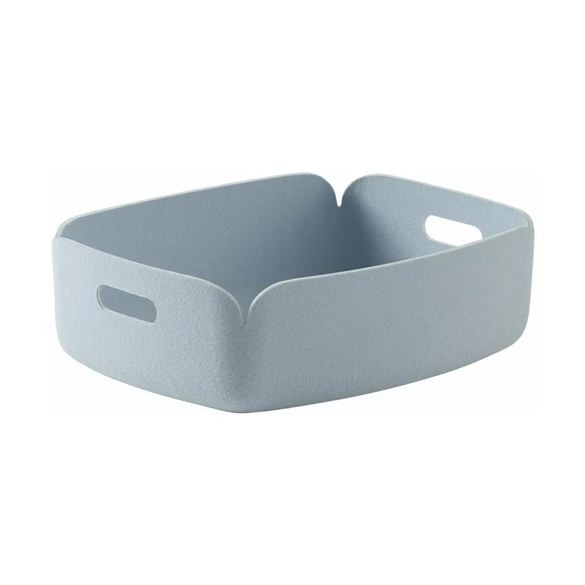 Petit panier de rangement recyclé rectangulaire bleu Restore - Muuto