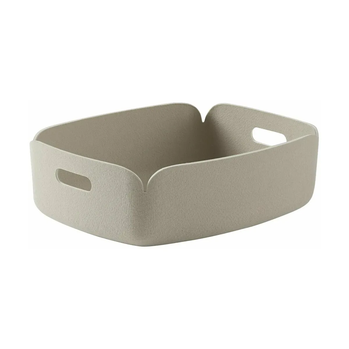 Petit panier de rangement recyclé rectangulaire sable Restore - Muuto