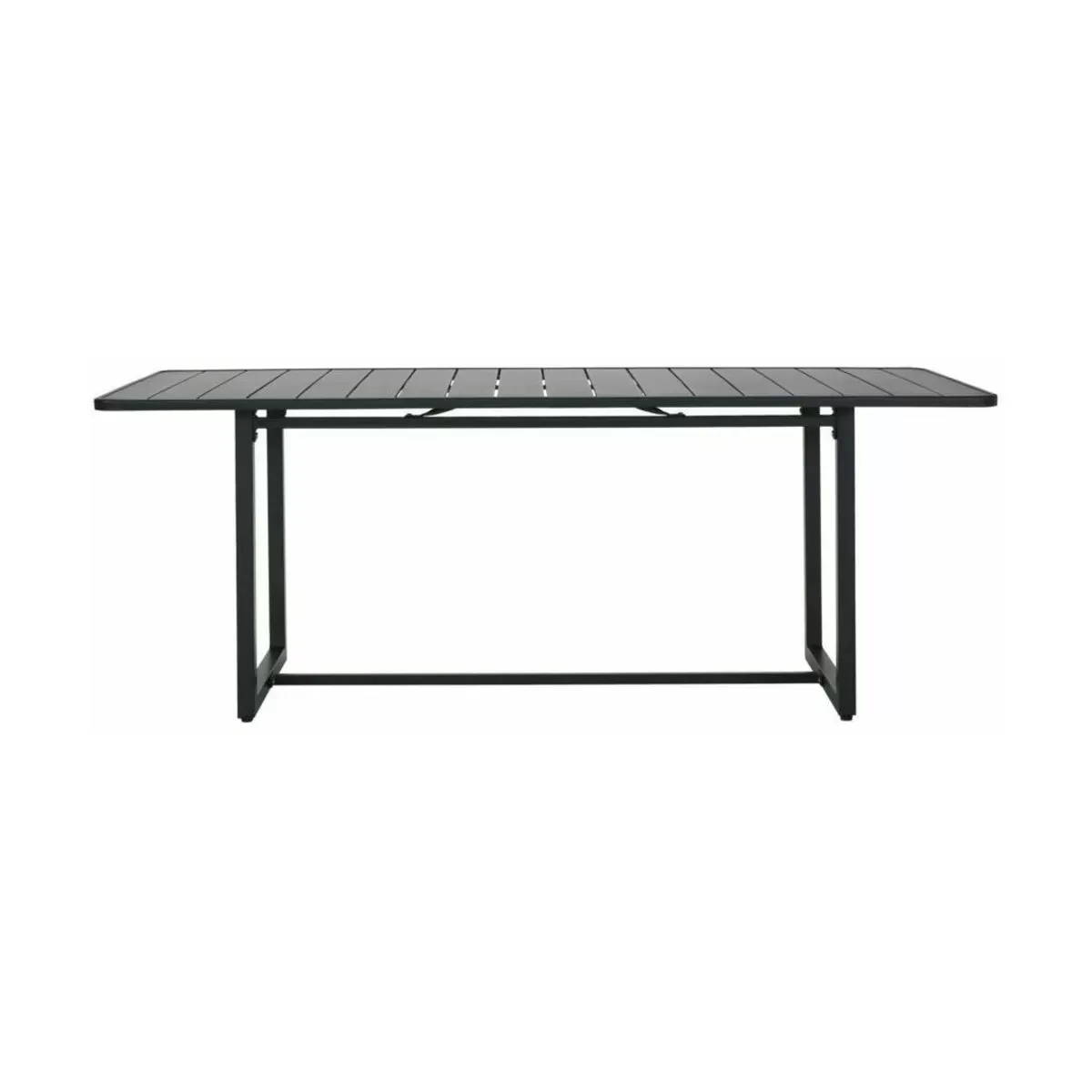 Table rectangulaire en fer noir 200x90 cm Helo - House Doctor