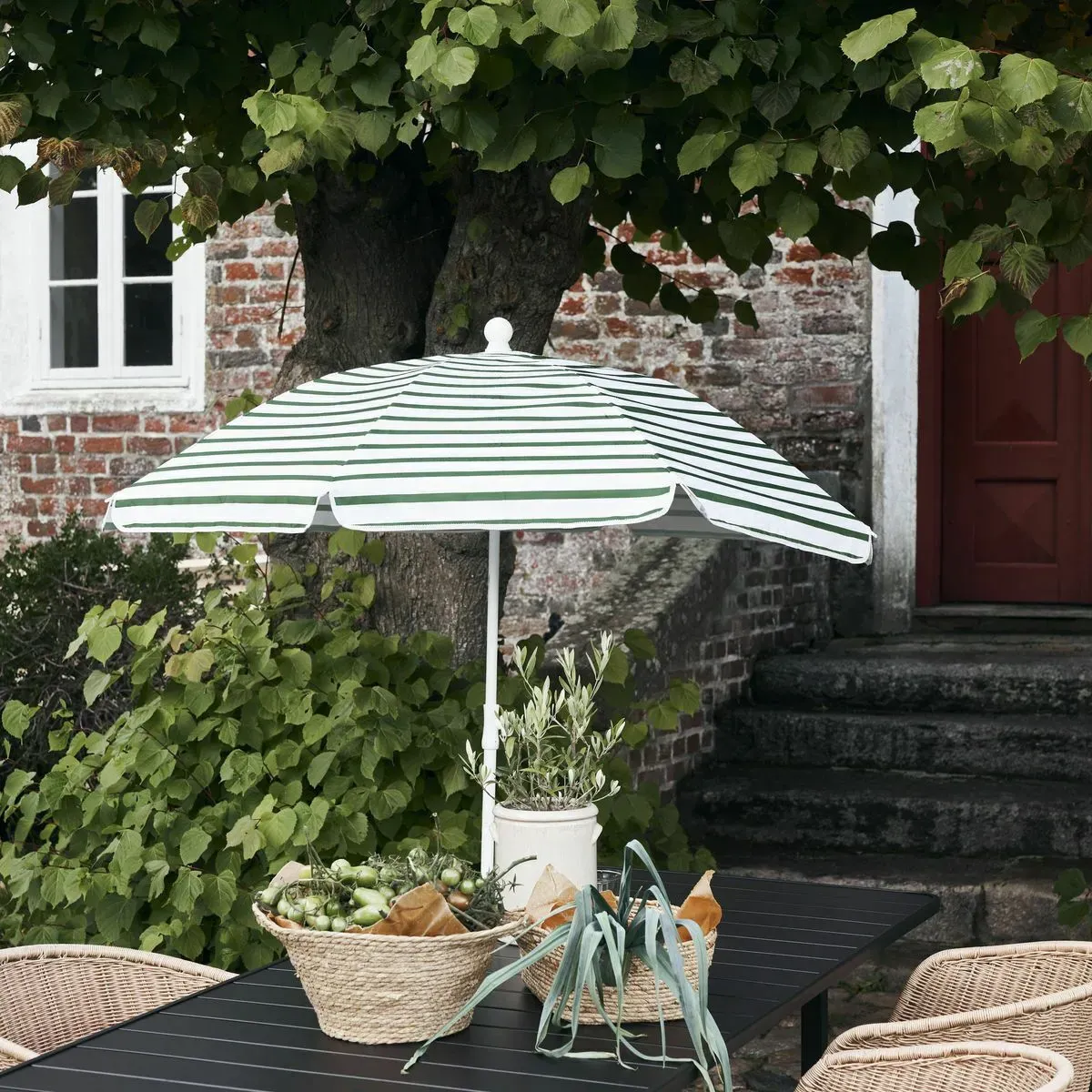 Parasol De Plage/Jardin Hdoktogon Vert/Blanc - House Doctor