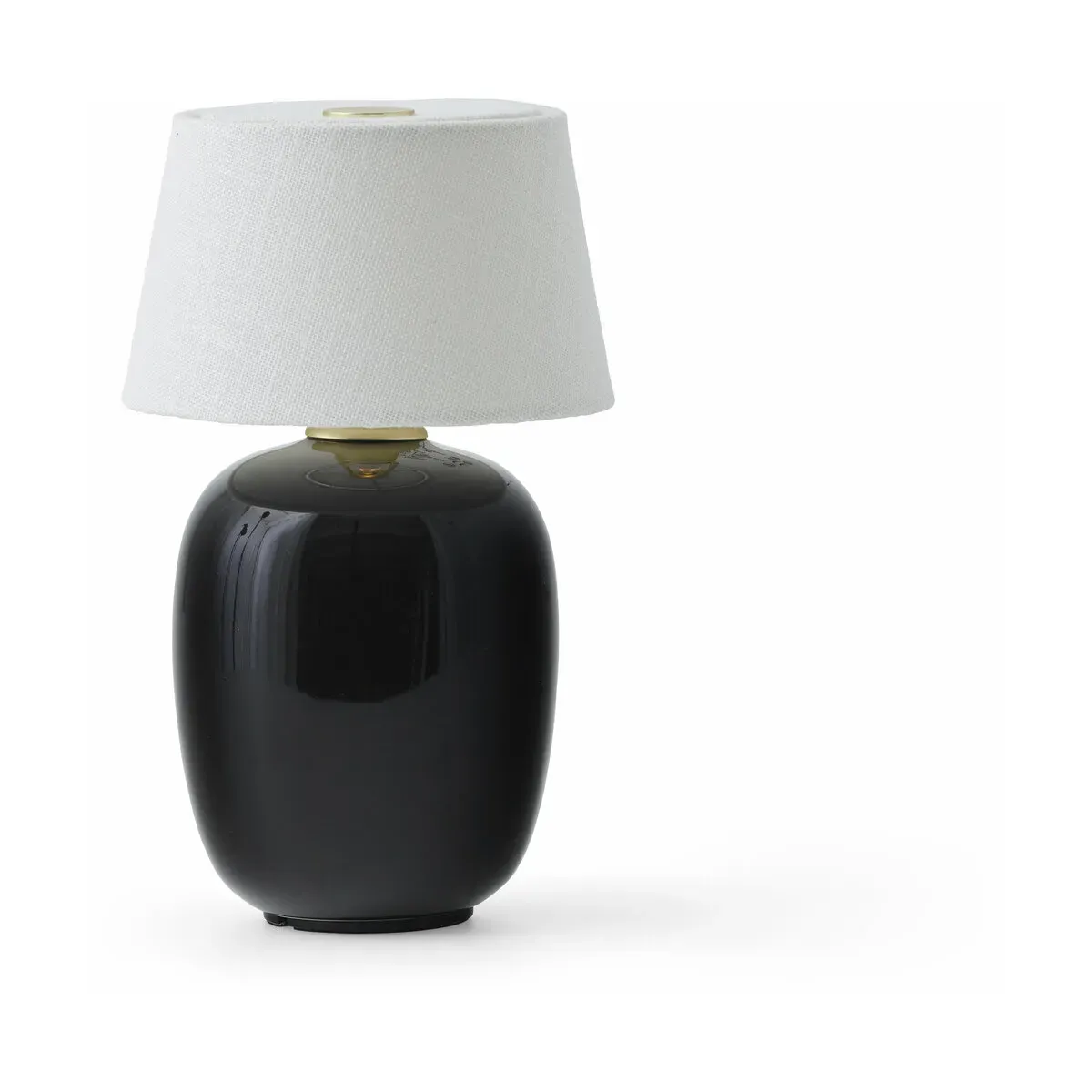 Lampe sans fil en céramique noir 20 x 12 cm Torso - Audo