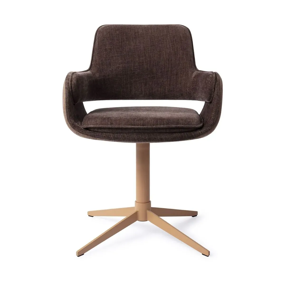 Chaise en tissu marron chestnut chase Oketo - Jesper Home