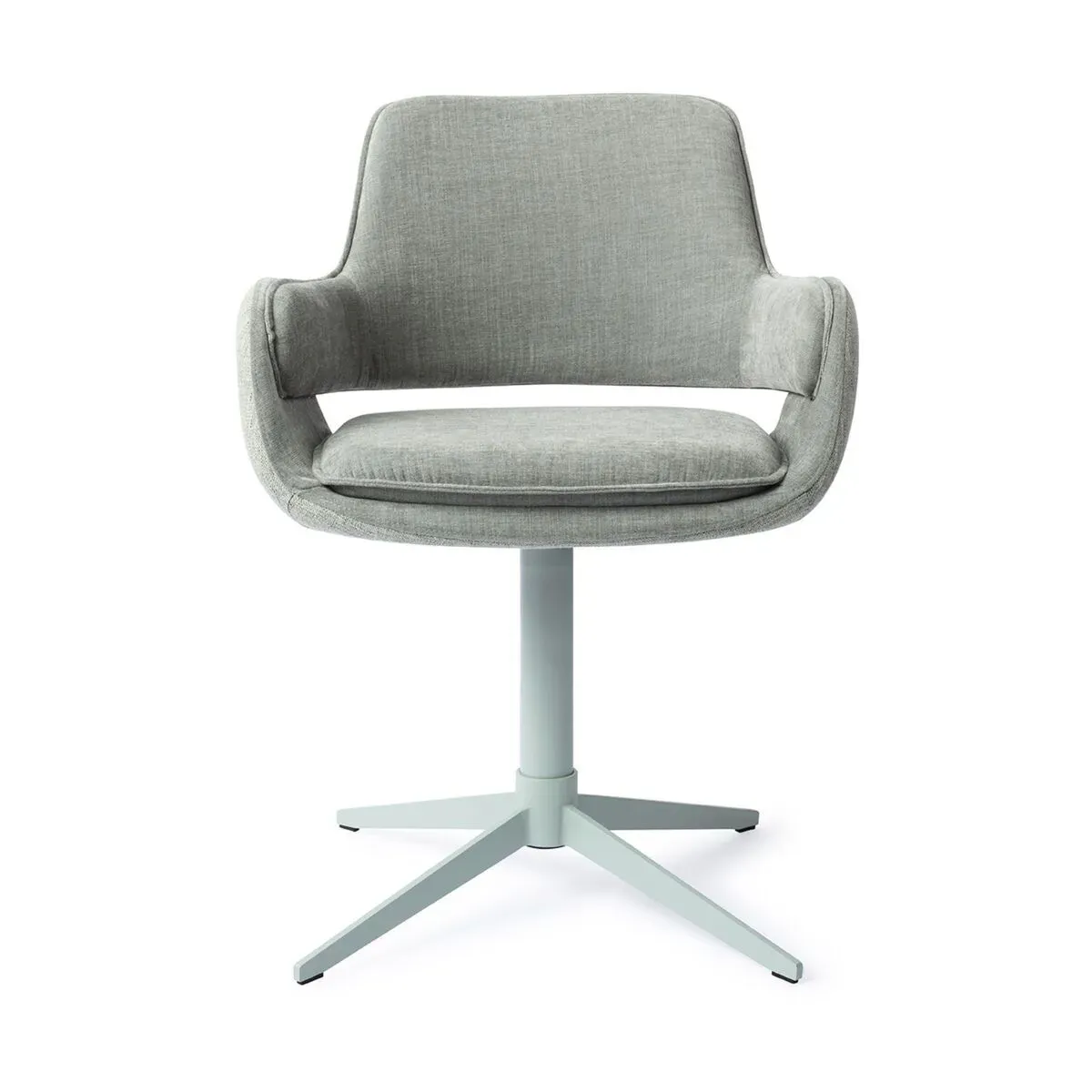 Chaise avec accoudoirs en tissu verte midori Oketo - Jesper Home