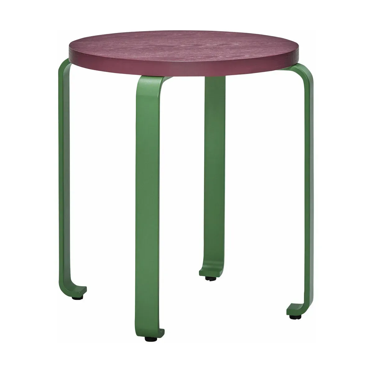 Tabouret à roulettes burgundy et vert 46 x 46,5 cm Smile - Hübsch