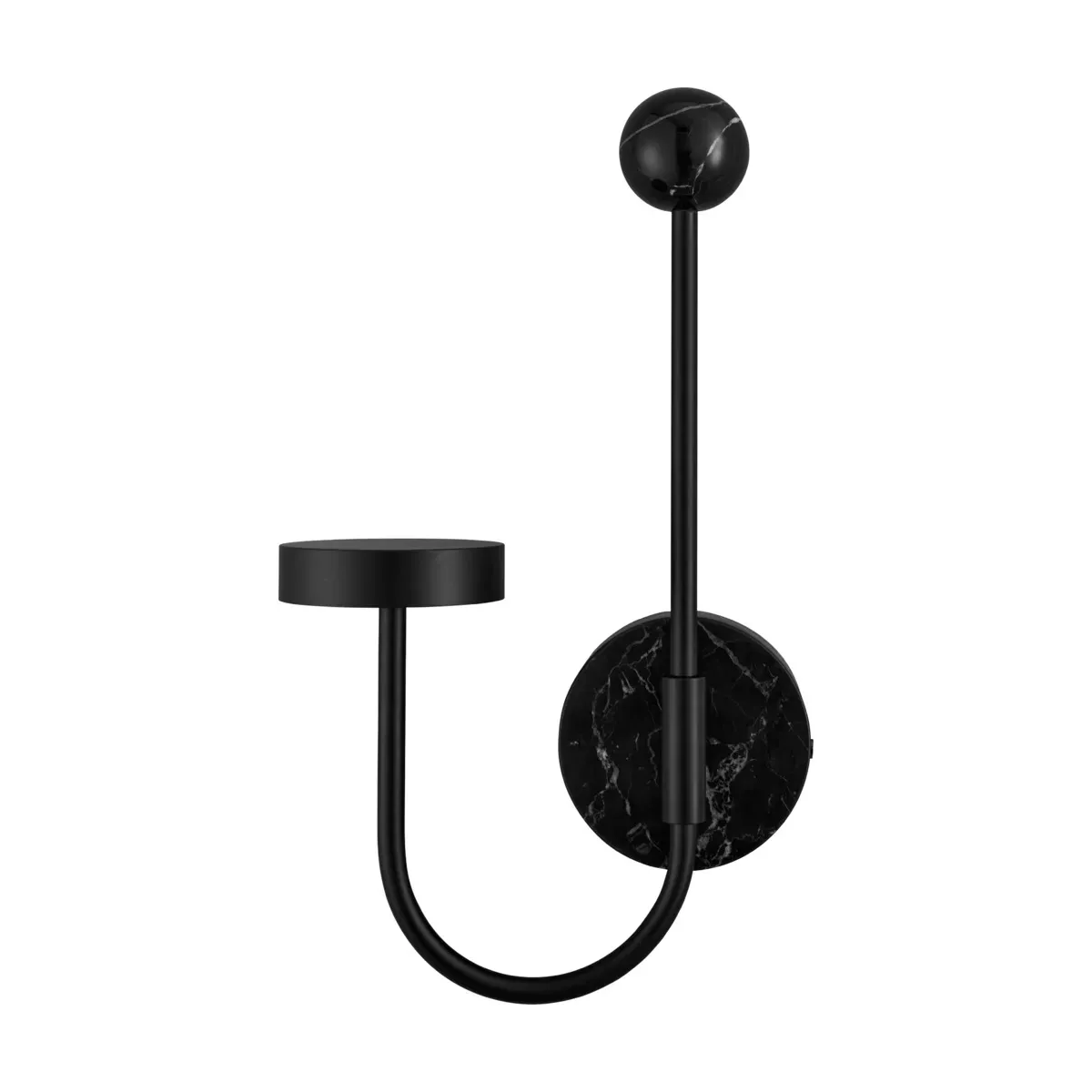 Applique murale en acier et base en marbre noir Grasil - AYTM