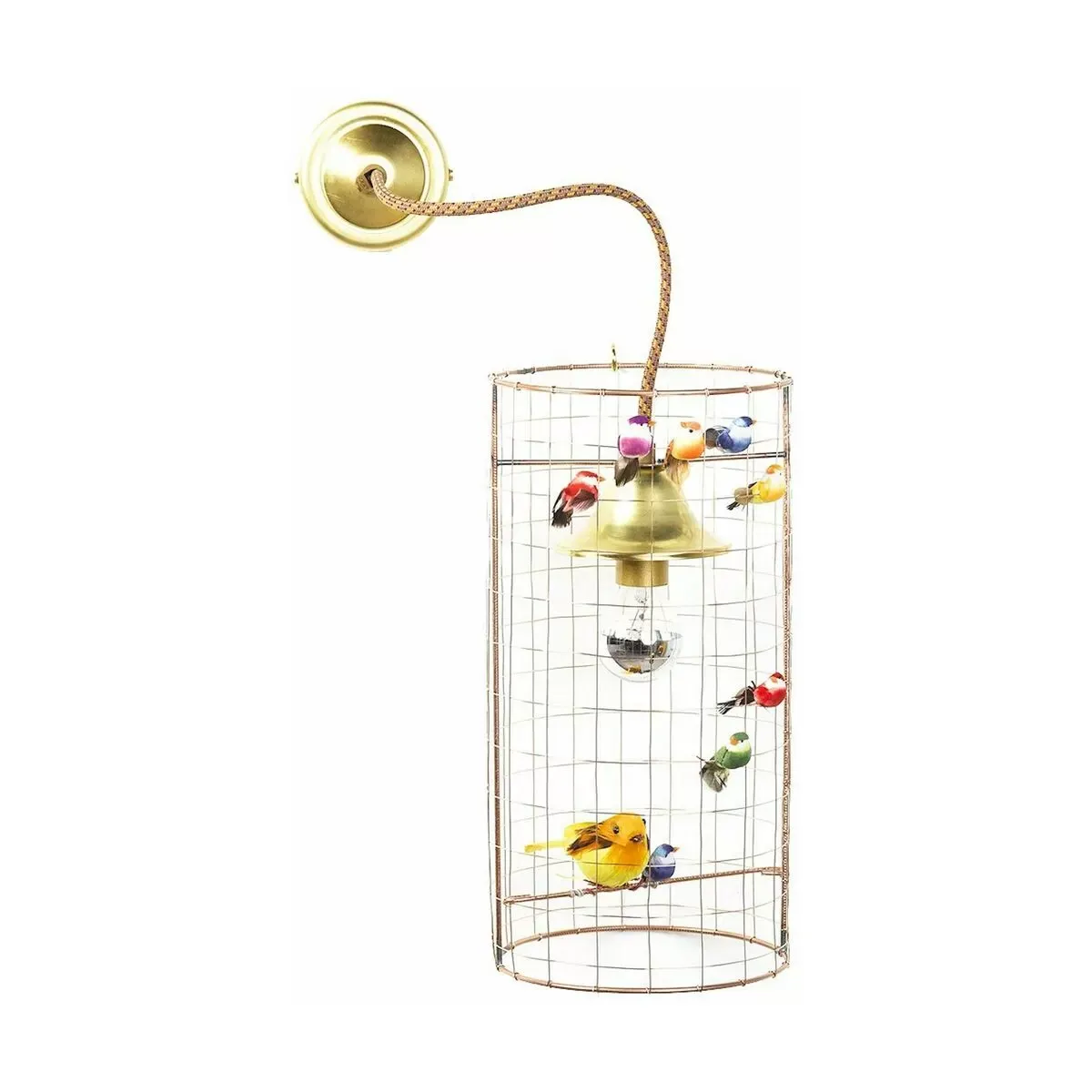 Applique murale grillage cuivré Volière - Mathieu Challières