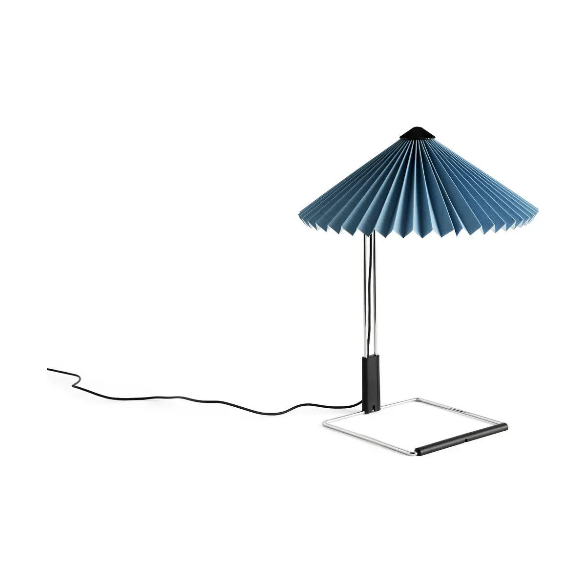 Petite lampe de table bleu placide et acier miroir Matin - HAY