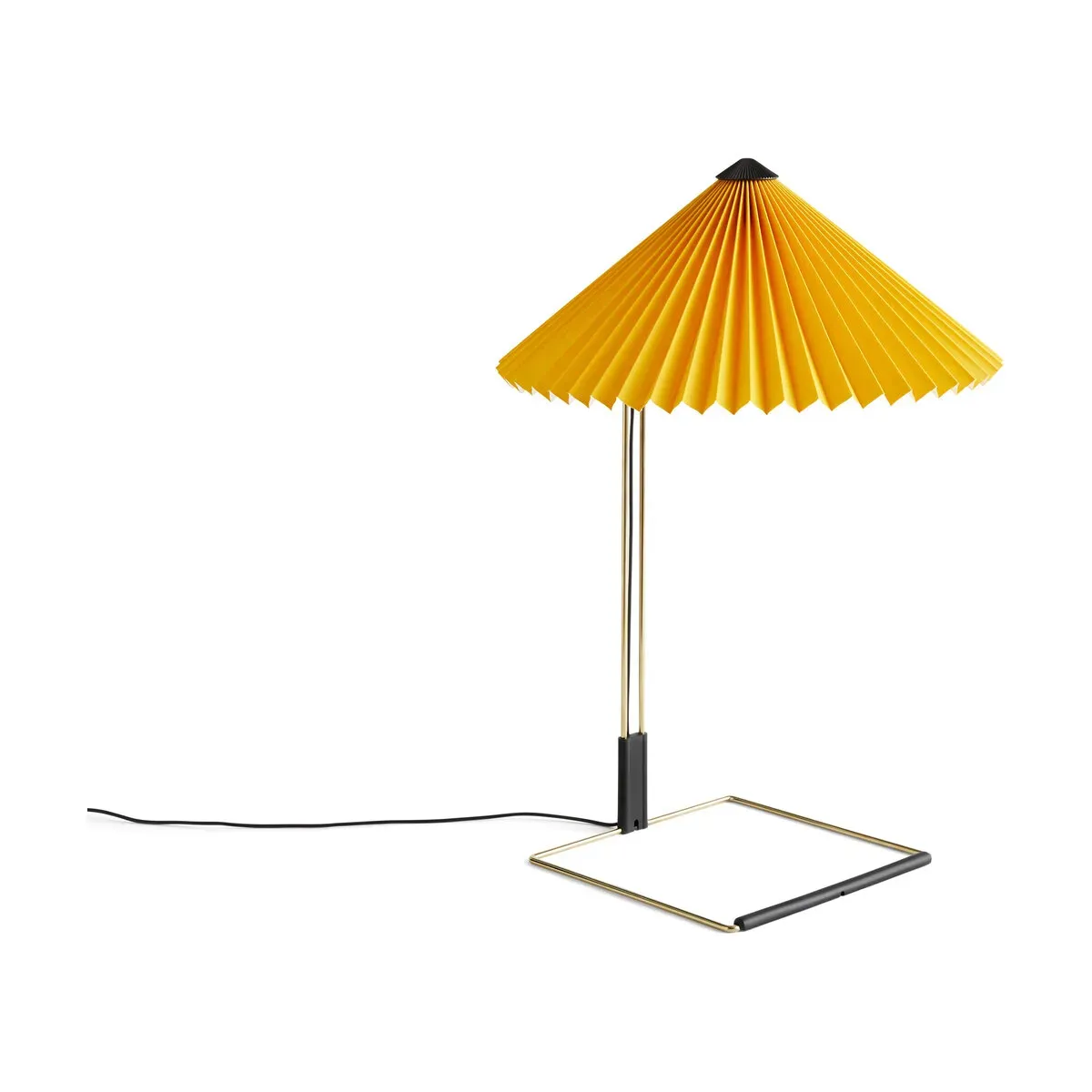 Lampe de table jaune et laiton Matin - HAY
