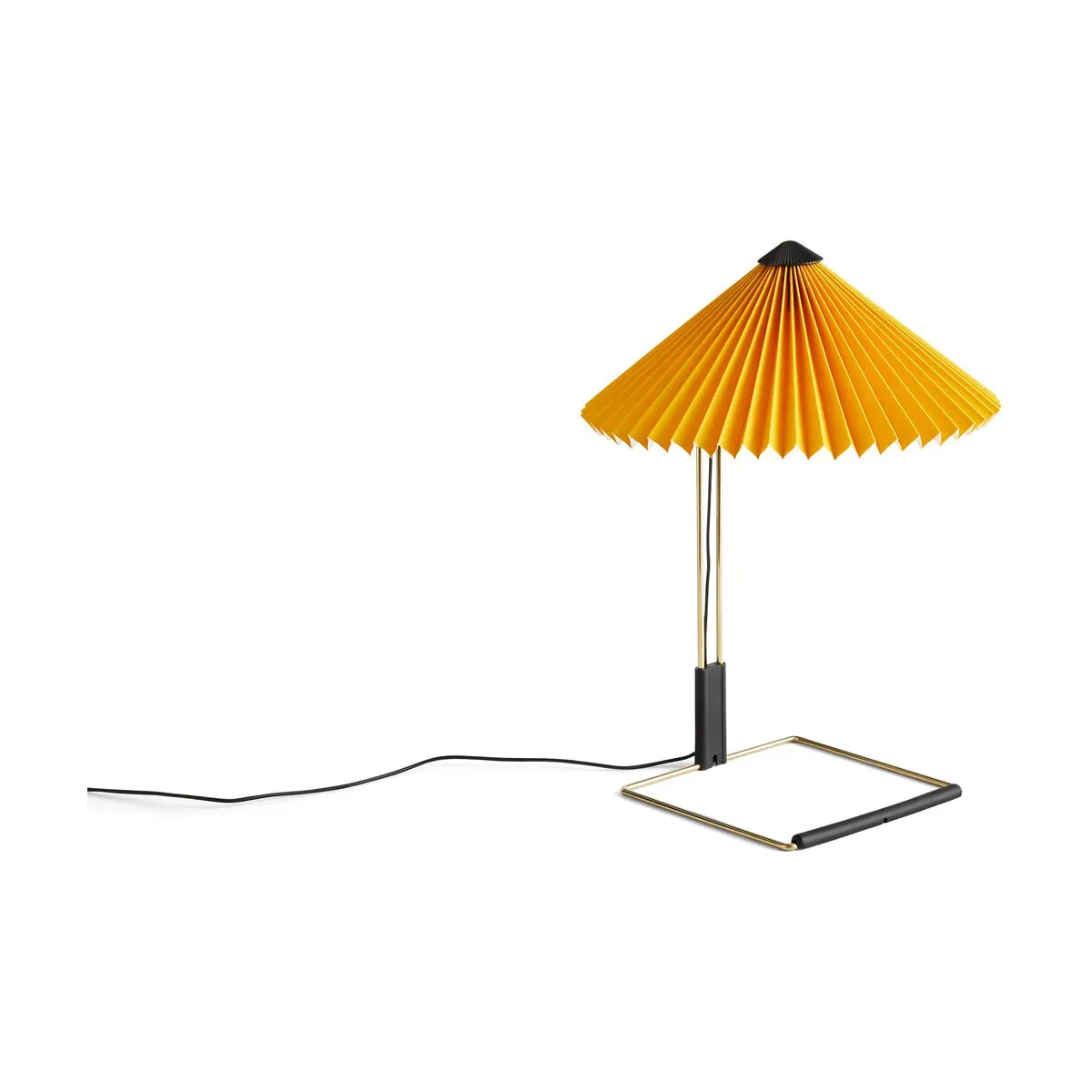 Petite lampe de table jaune et laiton Matin - HAY