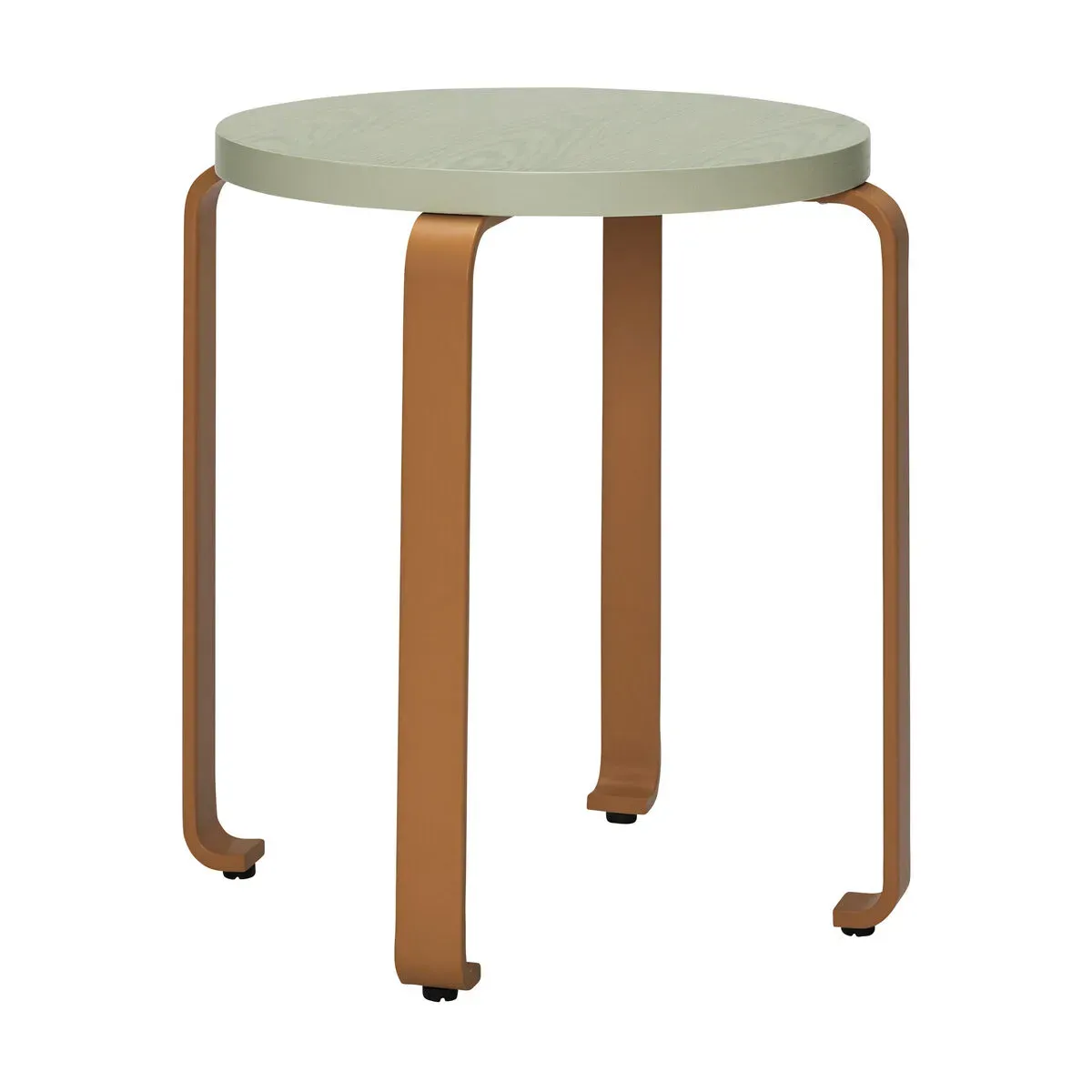Tabouret à roulettes vert clair et orange 46 x 46,5 cm Smile - Hübsch