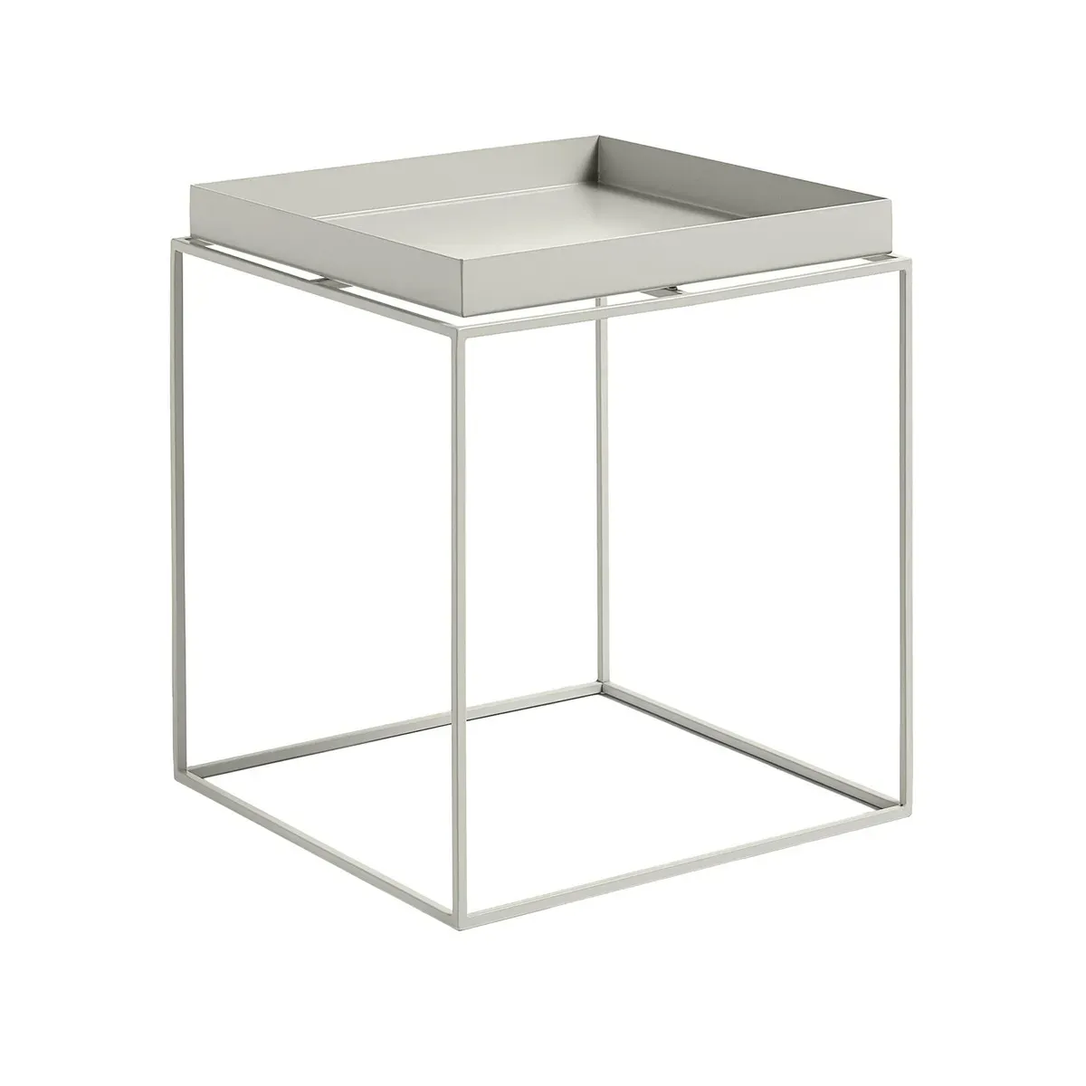 Table basse carrée en métal gris 40 x 40 x 44 cm Tray - HAY