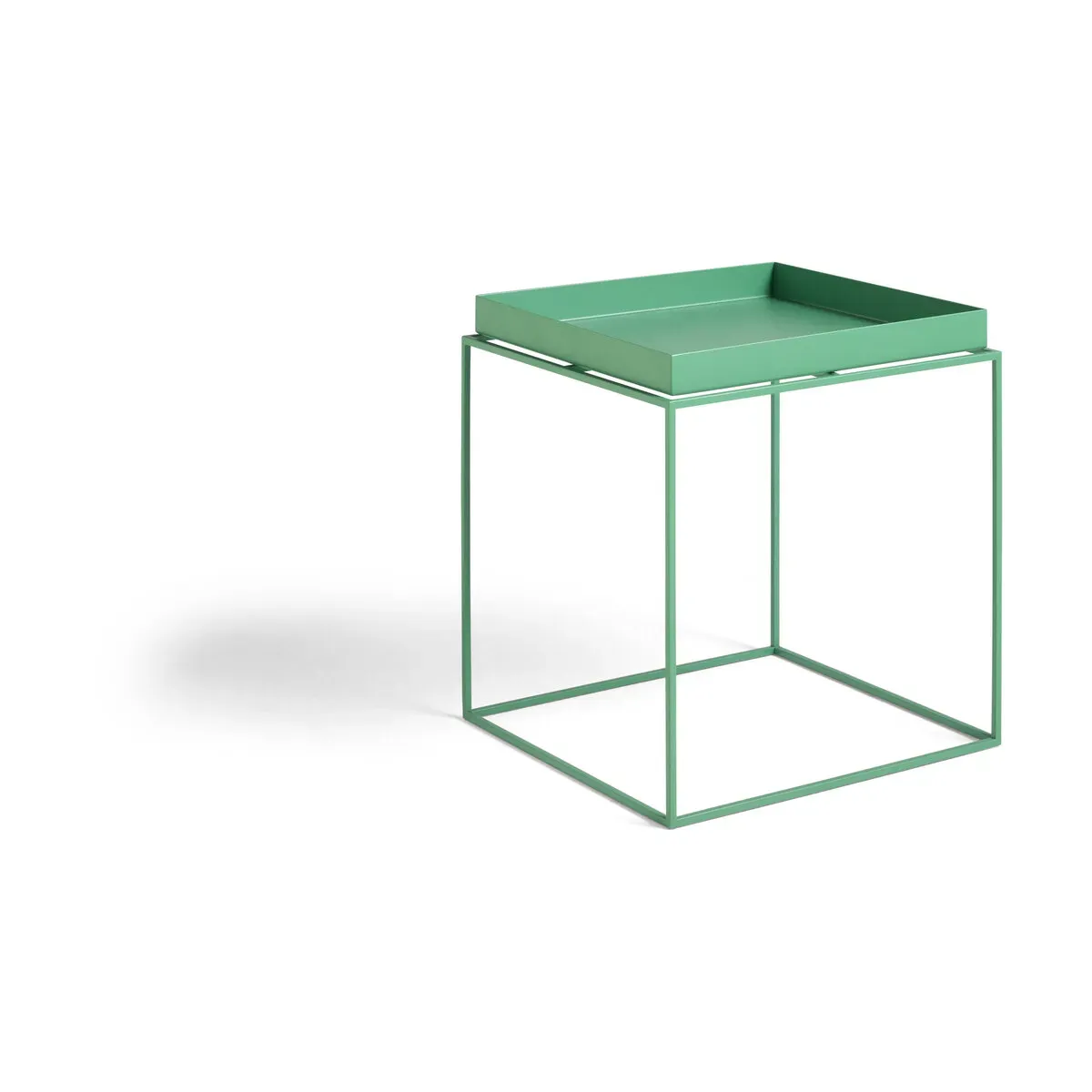 Table basse carrée en métal menthe poivré 40 x 40 x 44 cm Tray - HAY