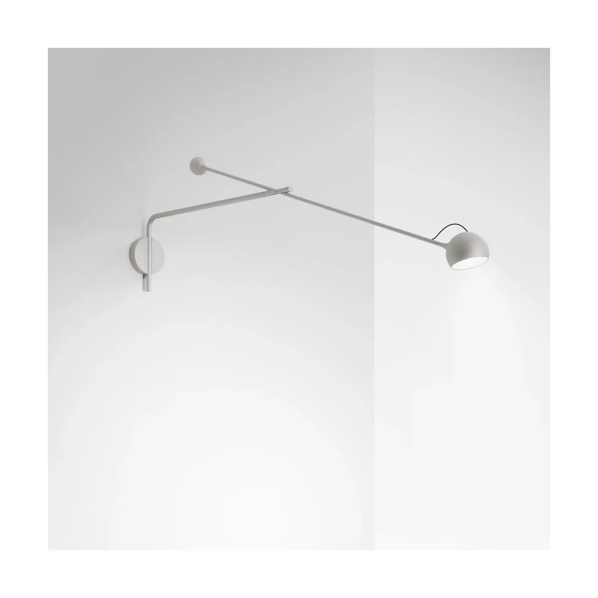 Applique murale à bras en acier blanc Ixa - Artemide