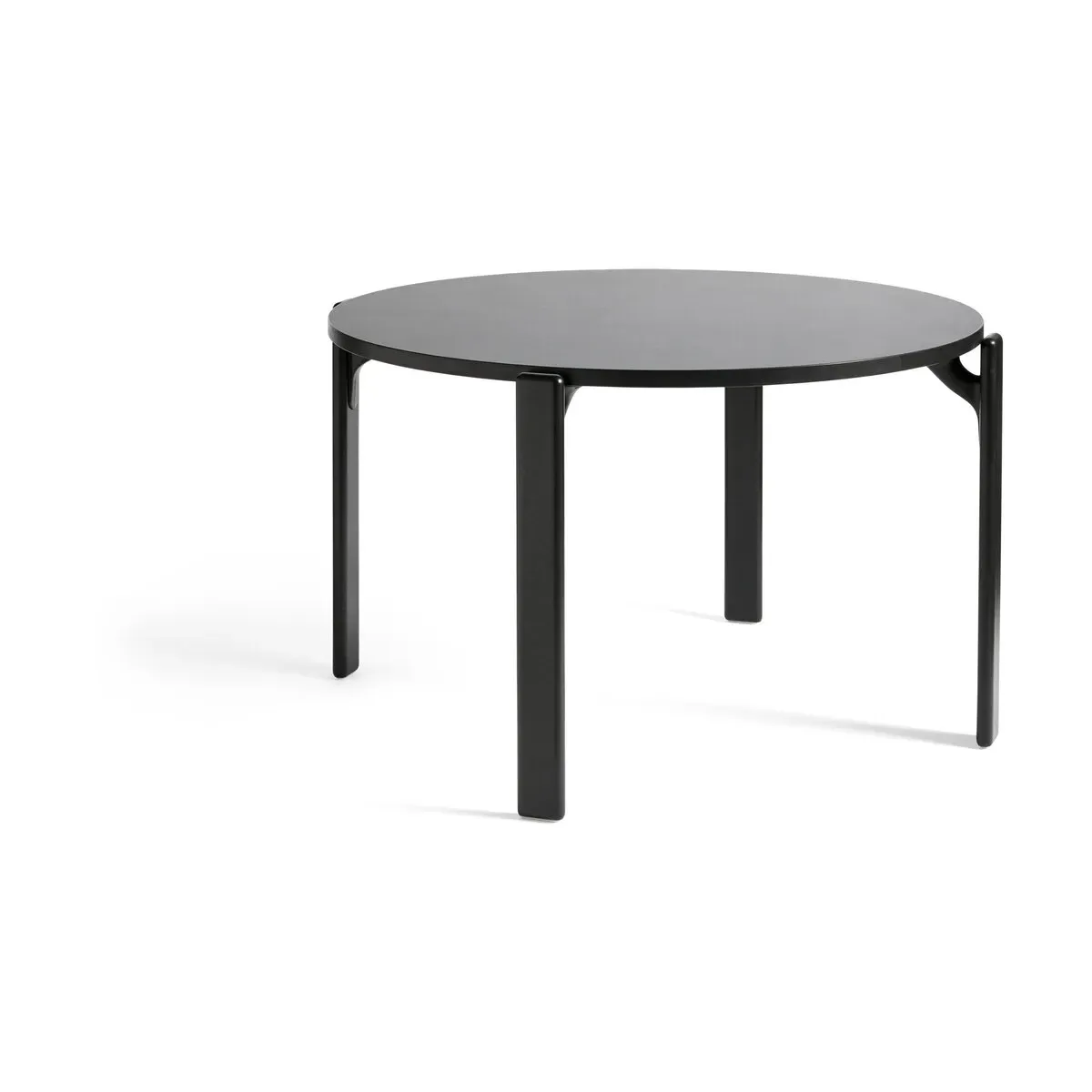 Table à manger en hêtre laqué noir profond 128 cm Rey - HAY