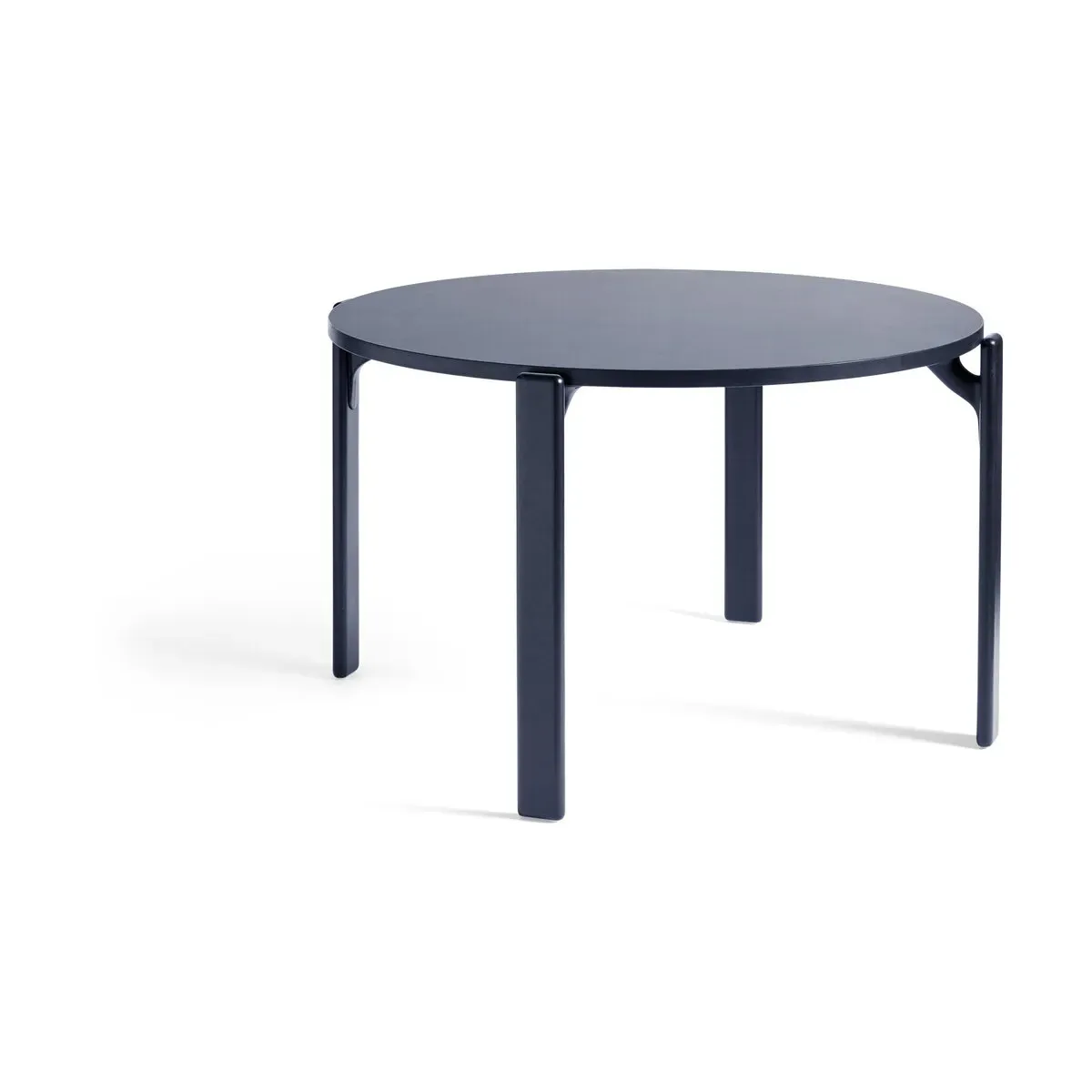 Table à manger en hêtre laqué bleu foncé 128 cm Rey - HAY