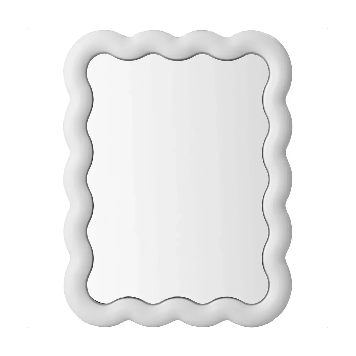 Miroir en verre et acier blanc 65 x 50 cm Illu - Normann Copenhagen