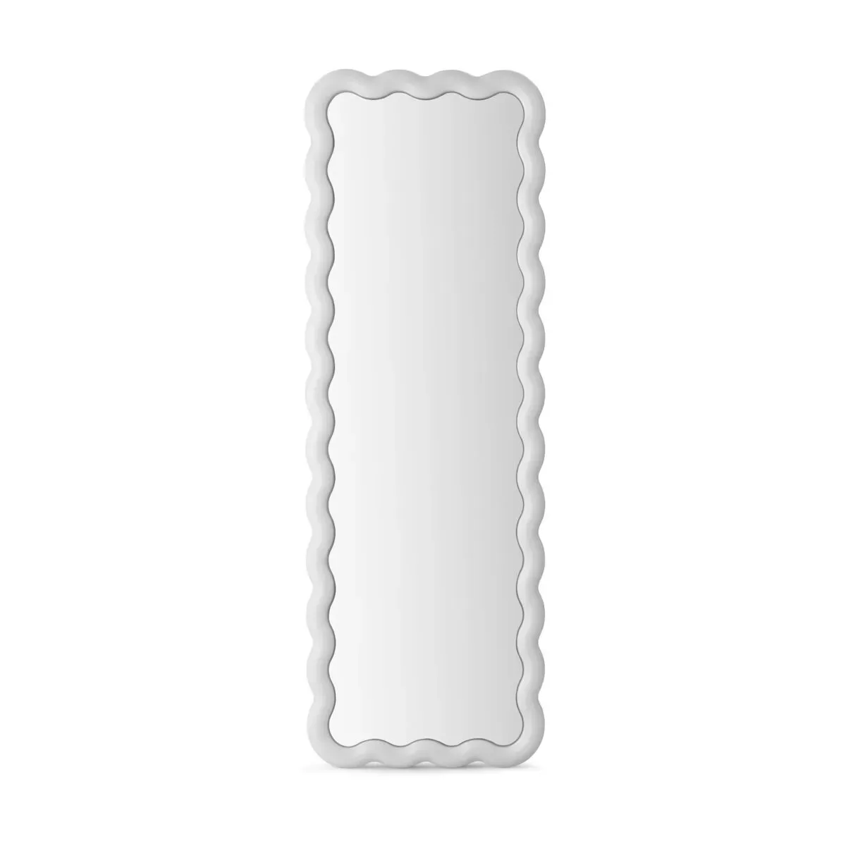 Grand miroir en verre et acier blanc 160 x 55 cm Illu - Normann Copenhagen