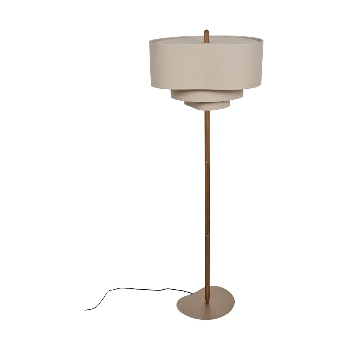 Lampadaire en en métal et en tissu crème 174 cm Pebble - Market set