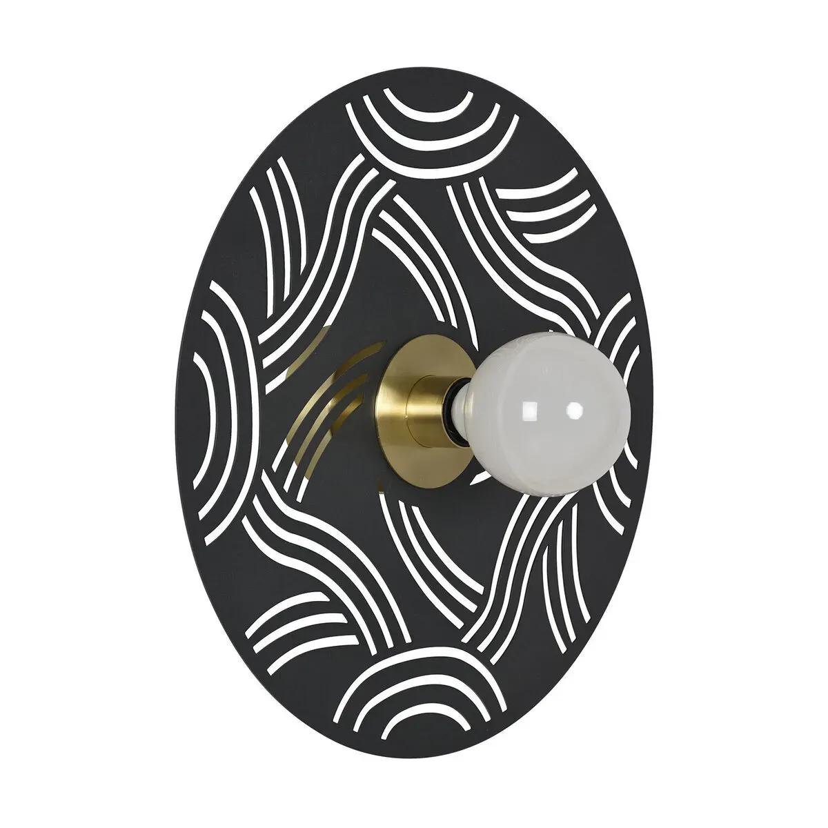 Applique en métal noir 40 cm Ariane - Market set