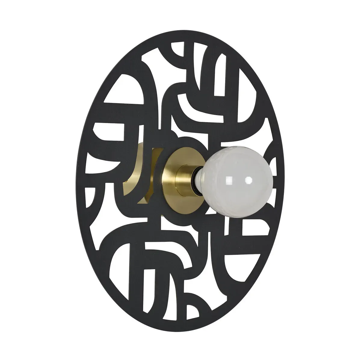 Applique en métal noir 40 cm Labyrinthe - Market set