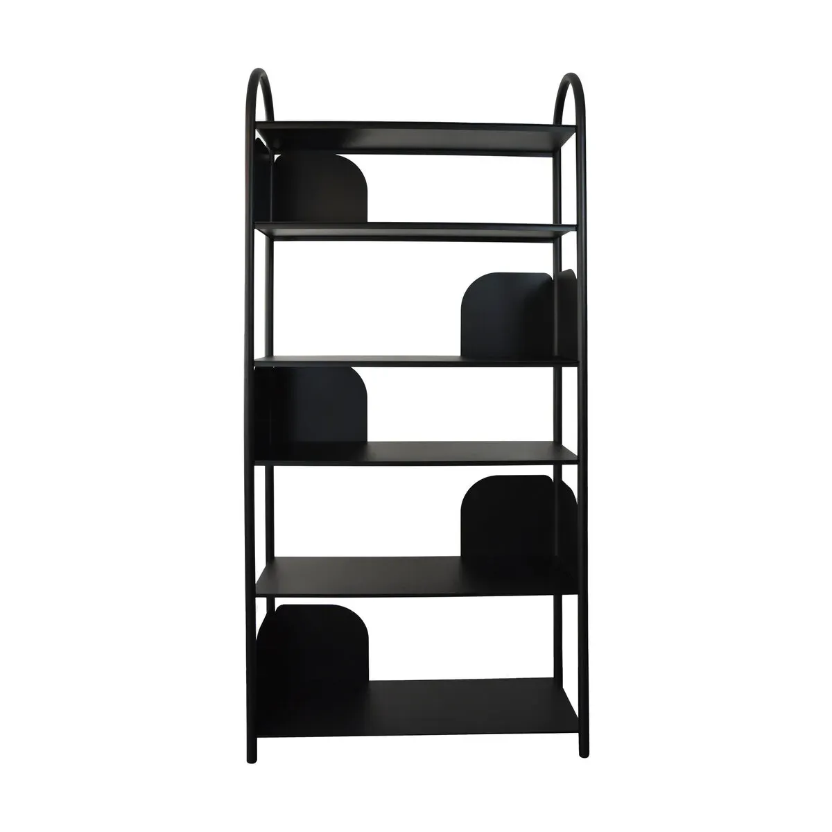 Bibliothèque en acier noir 93 x 34 x 200 cm Chloé - Resistub