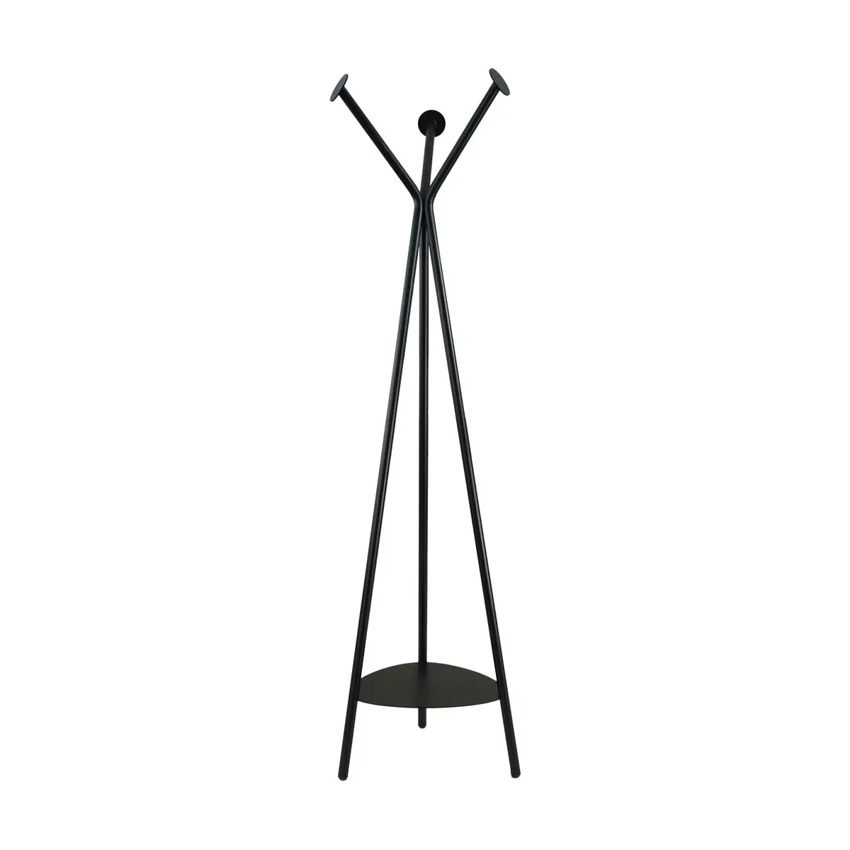 Porte-manteau en acier noir 33 x 178 cm Edgar - Resistub