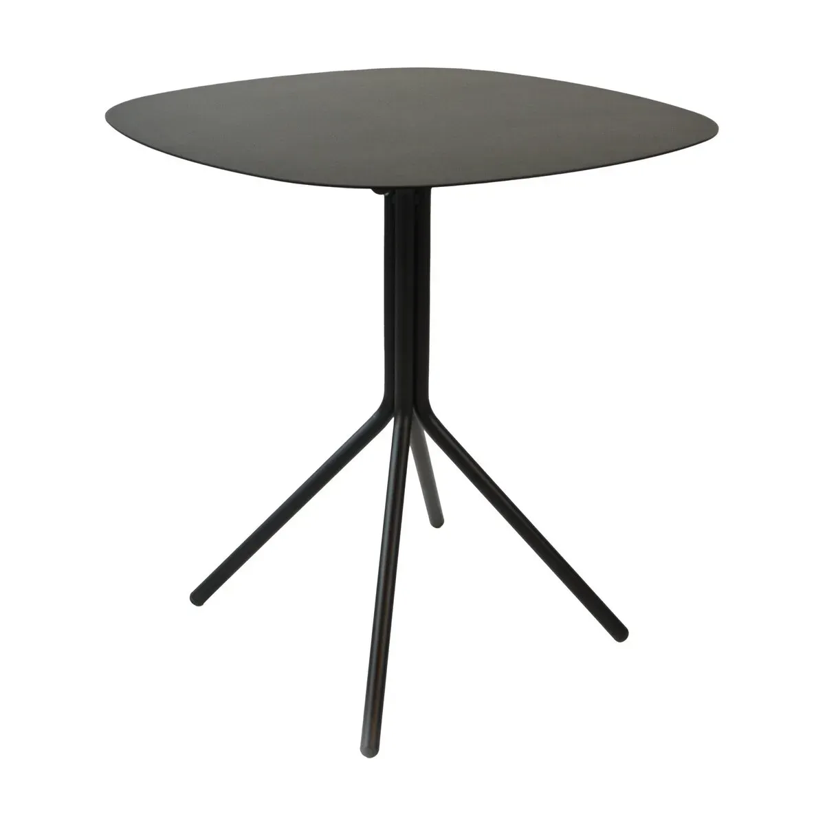 Table à manger carrée en acier noir 70 x 70 x 74 Edgar - Resistub