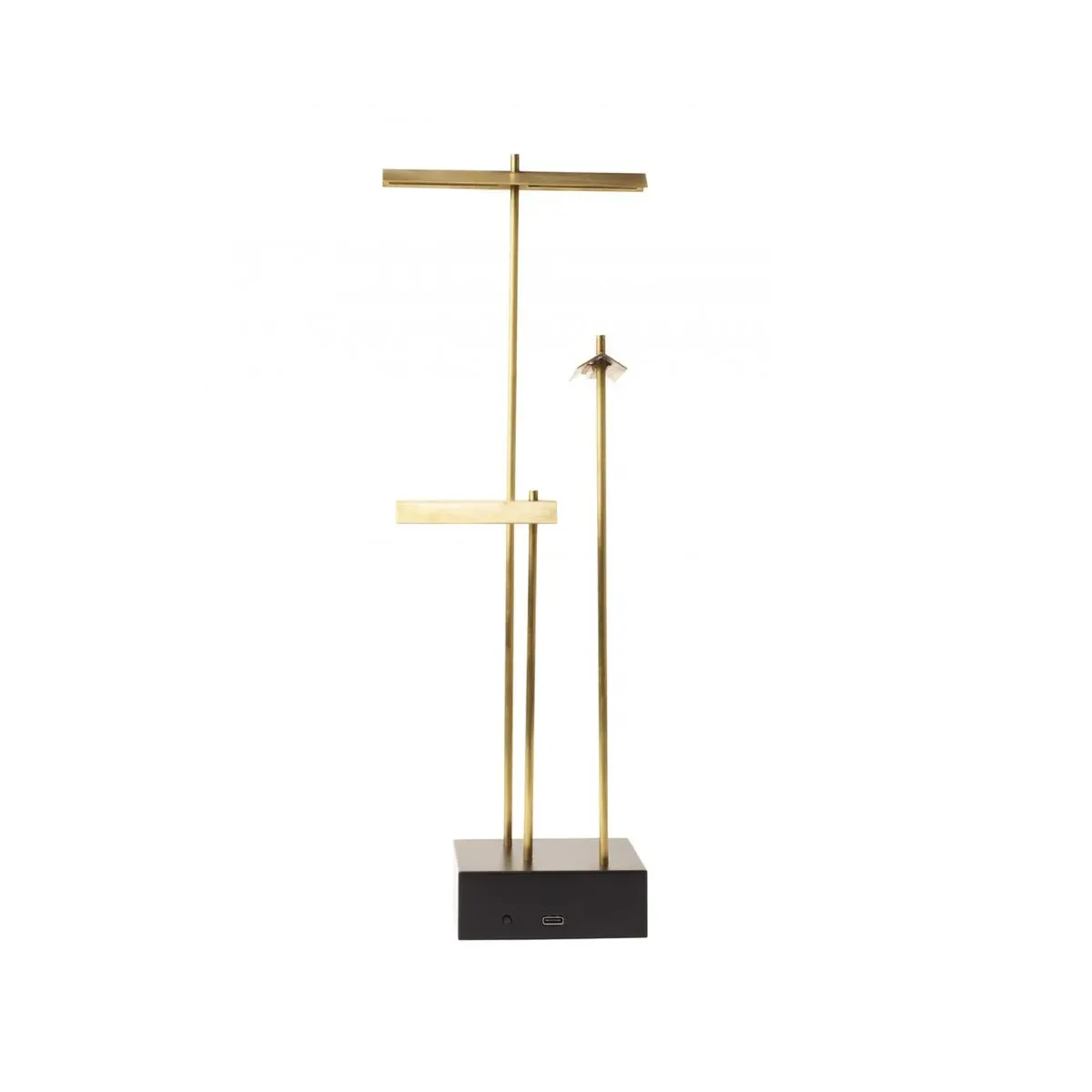 Lampe sans fil design en acier et laiton brossé Knooke - DCW Editions