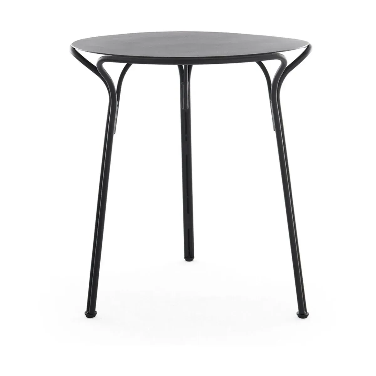 Table ronde de jardin en acier noir 65 x 72 cm Hiray - Kartell