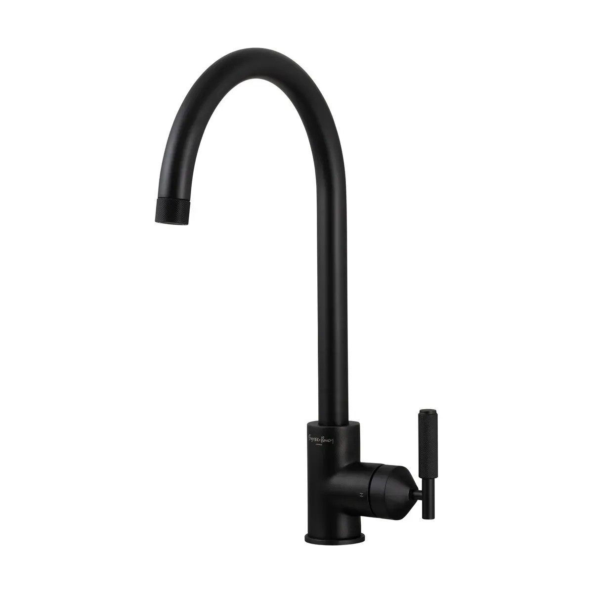 Robinet mitigeur de cuisine en métal massif brut noir 37,2 x 25,3 cm - Buster+Punch