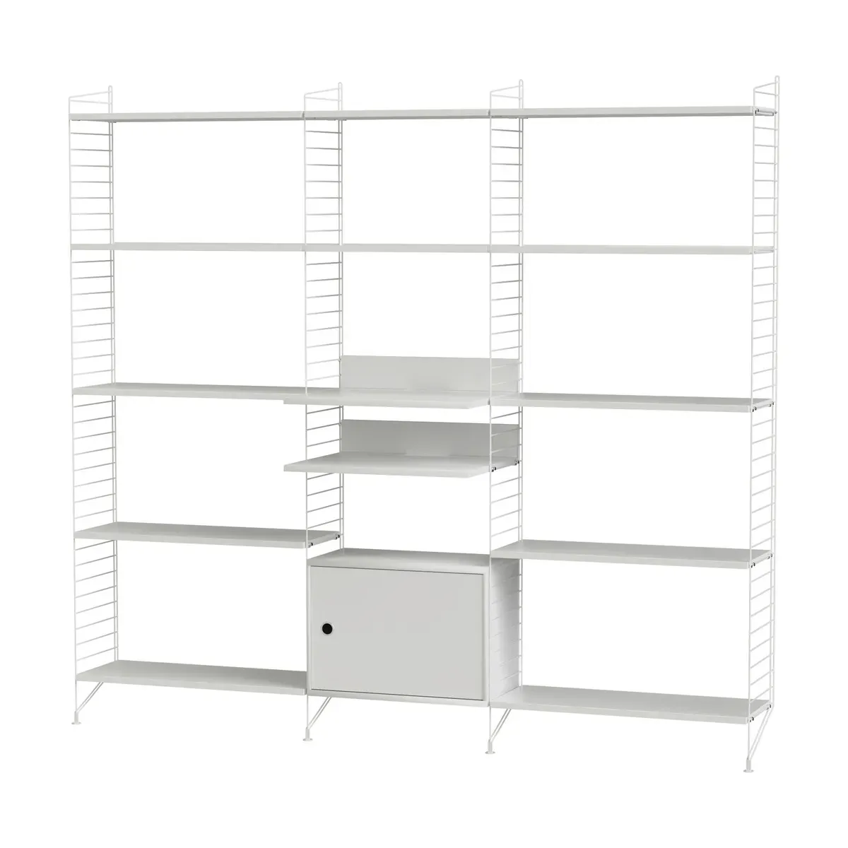Etagère modulable en acier blanc 220 x 200 x 30 cm Combinaison Q - String furniture