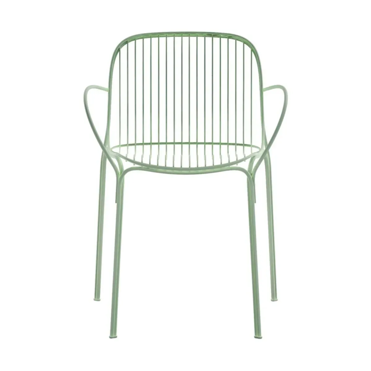 Chaise de jardin avec accoudoir en acier vert 79 cm Hiray - Kartell