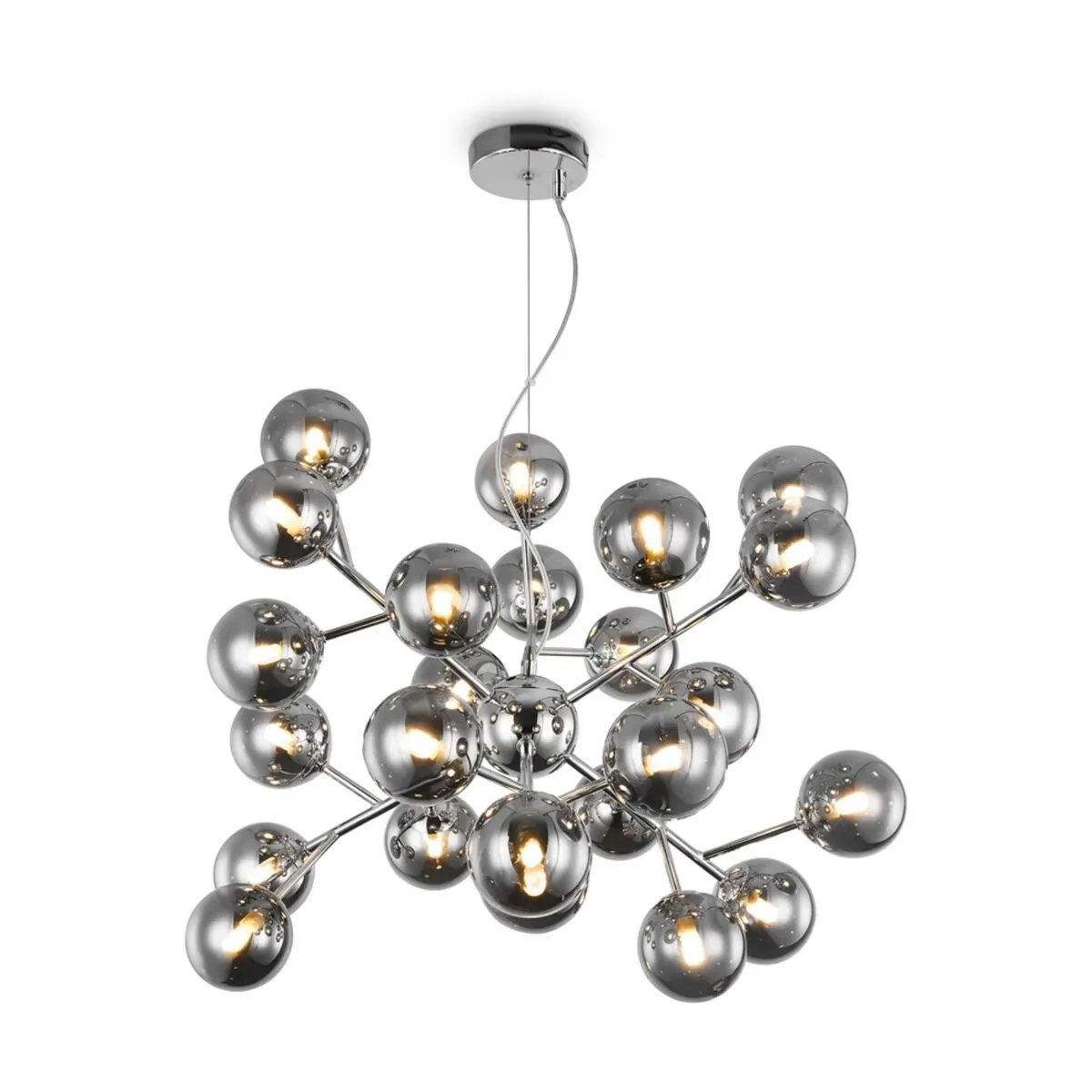 Lustre en métal chrome 24 ampoules 65 x 40 cm Dallas - Maytoni