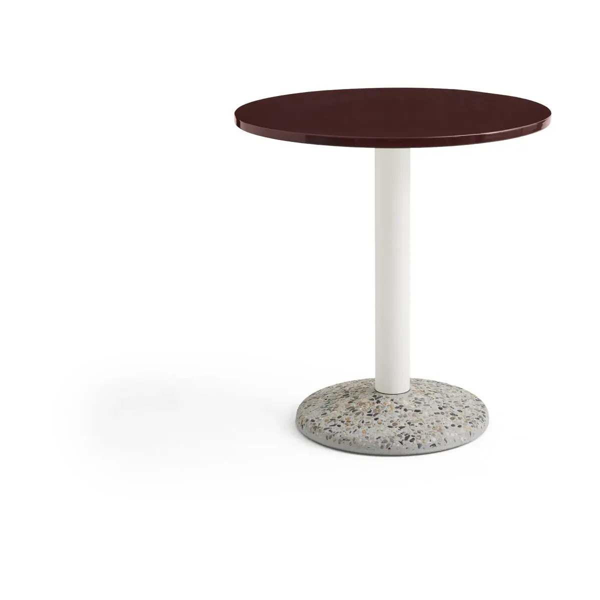 Table ronde en céramique bordeaux 70x73cm - Hay