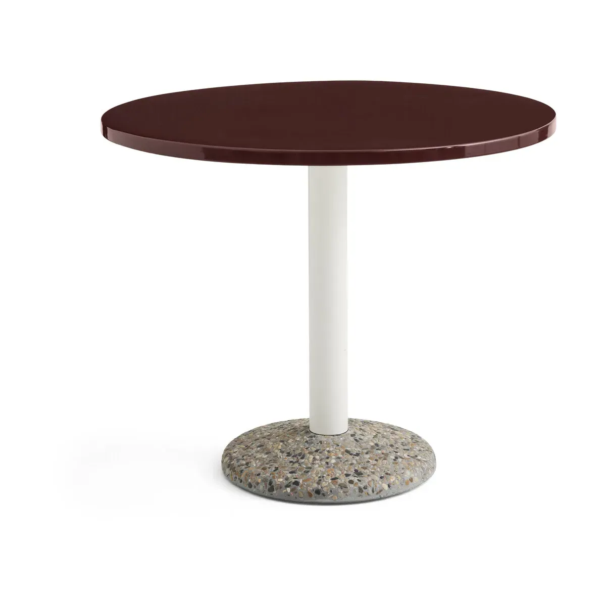 Table ronde en céramique bordeaux 90x74cm - Hay