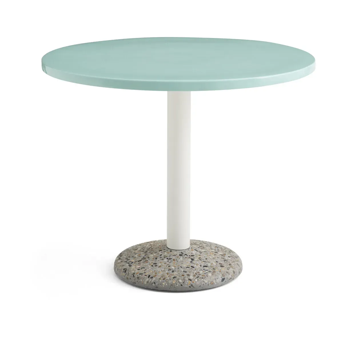 Table ronde en céramique vert menthe 90x74cm - Hay