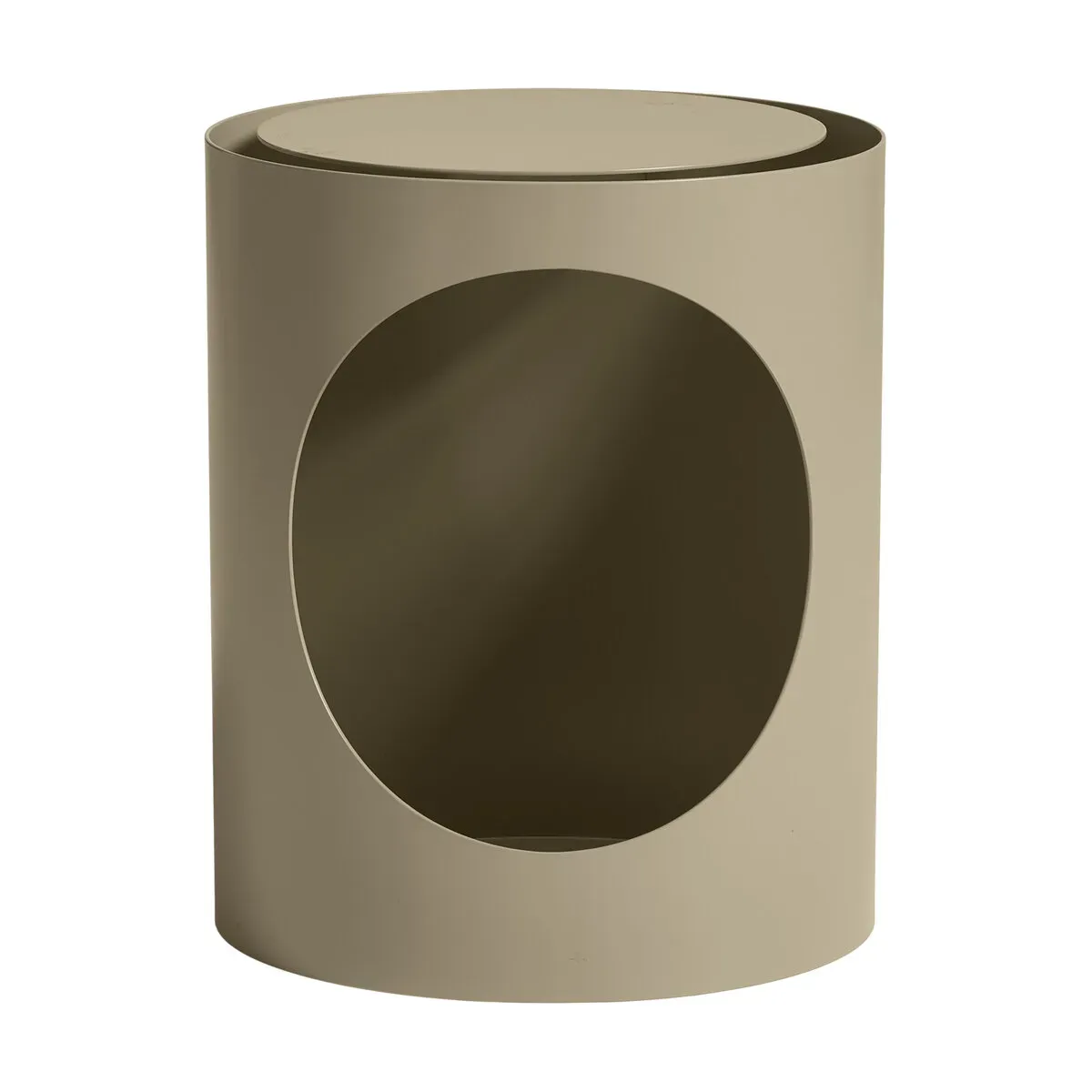 Table d'appoint en métal gris beige 48,5x40cm Tabl - Woud