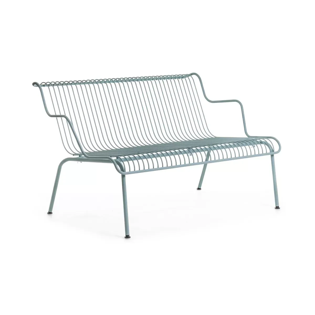 Banc bas empilable d'extérieur en acier bleu ciel South - Magis