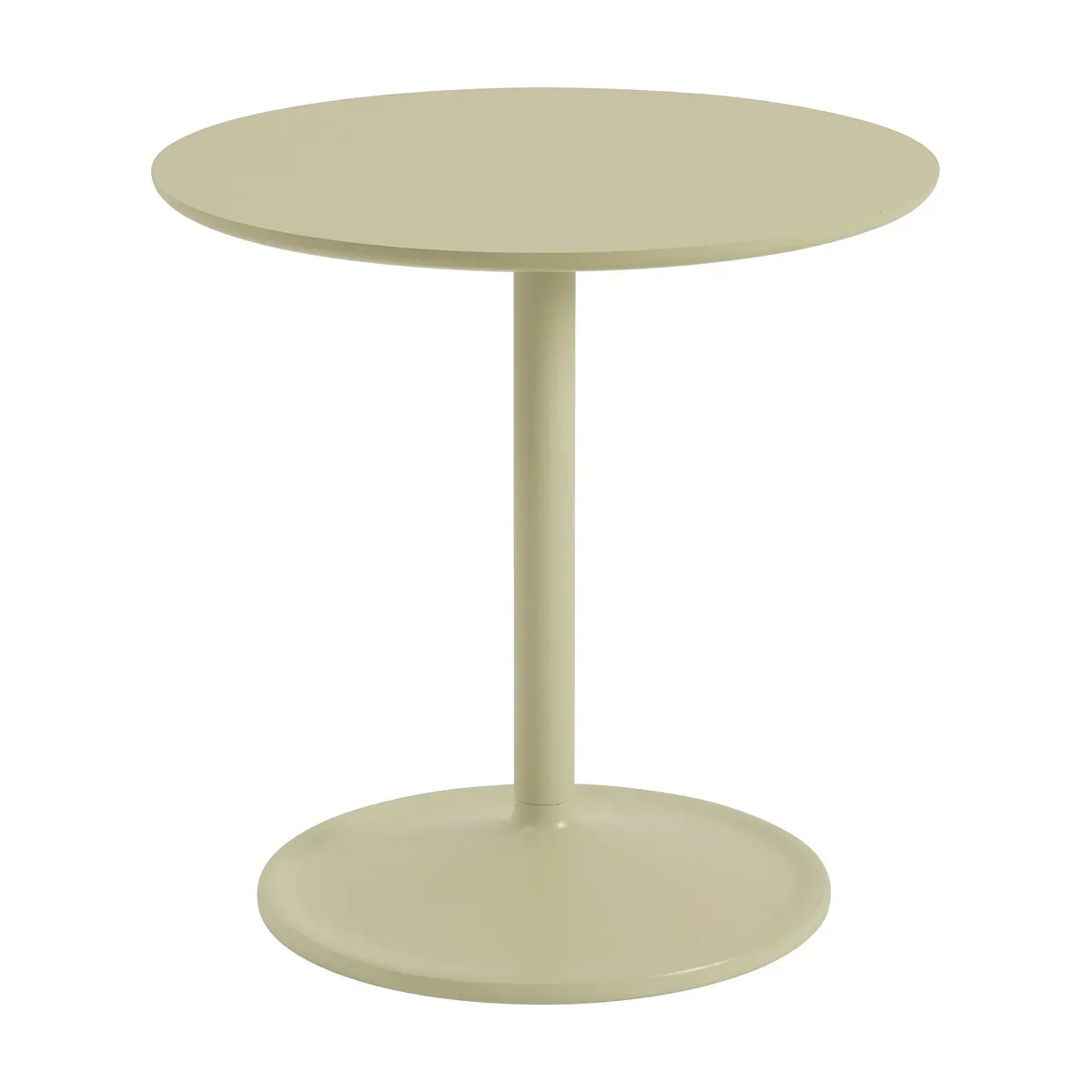 Table d'appoint en aluminium et stratifié beige vert 48x48cm Soft - Muuto