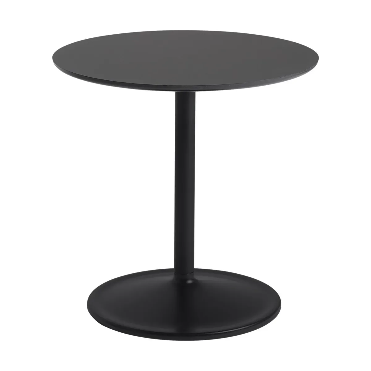 Table d'appoint en aluminium et nanolaminé noir 48x48cm Soft - Muuto