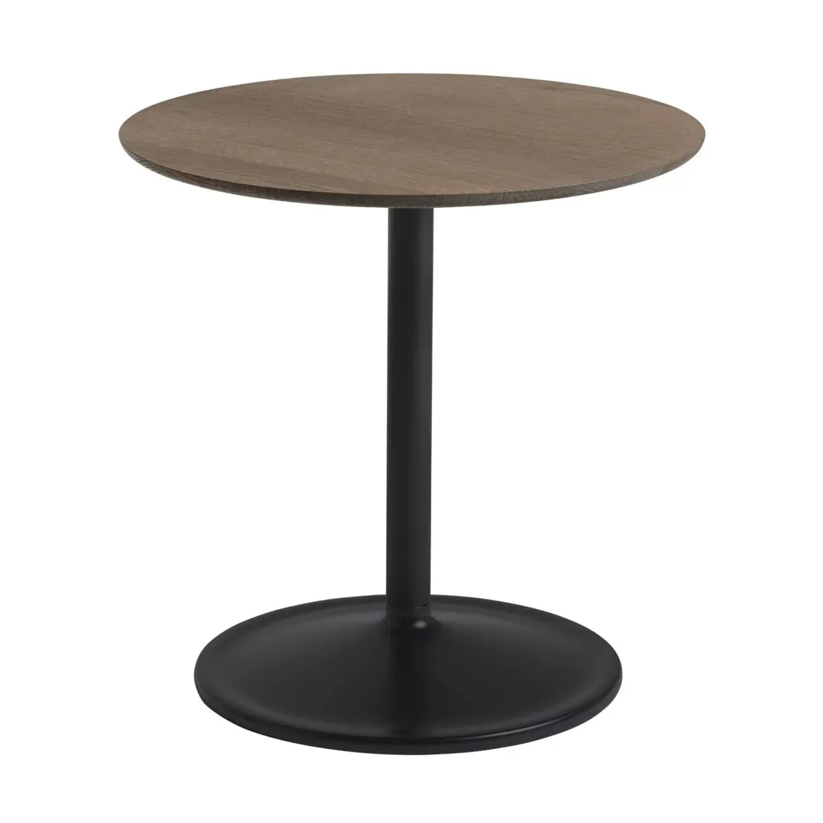 Table d'appoint en aluminium et chêne huilé foncé 48x48cm Soft - Muuto