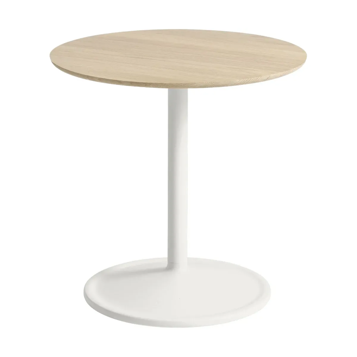Table d'appoint en aluminium et plateau en chêne 48x48cm Soft - Muuto