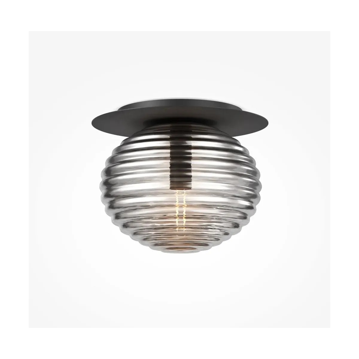 Plafonnier en métal noir 32x28cm Reels - Maytoni