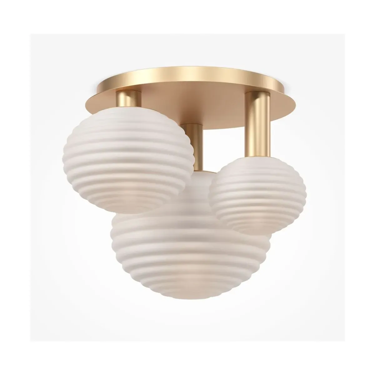 Plafonnier en métal doré 3 ampoules 53,5x38,5cm Reels - Maytoni