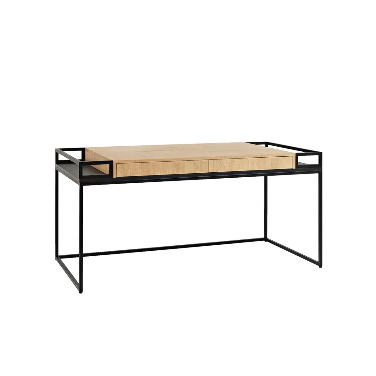 Bureau en chêne et métal noir 160cm K16 - Custom form