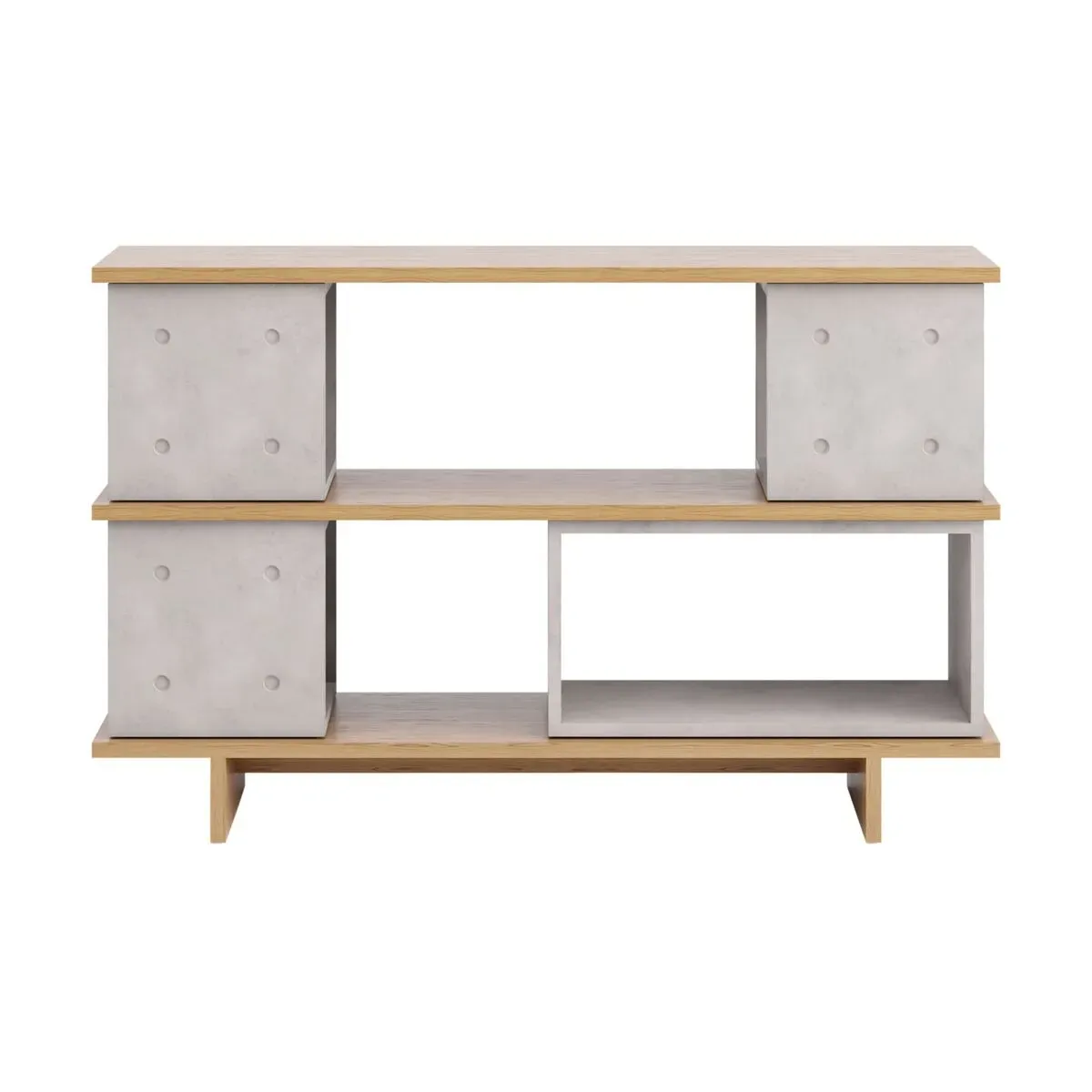 Buffet ouvert en béton et plaqué chêne Dice configuration 24 - Lyon Béton