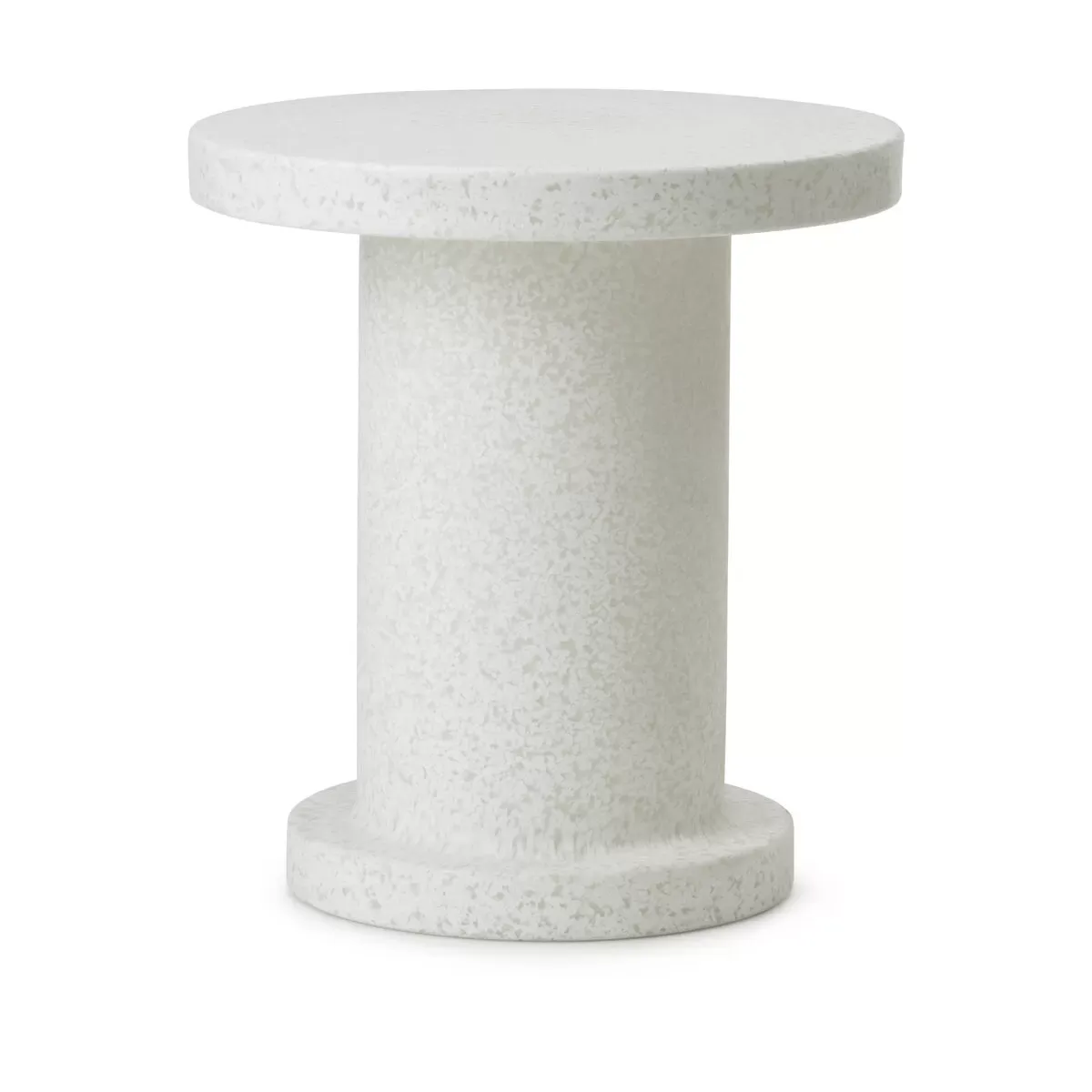 Table d'appoint ronde en plastique recyclé blanc 50x55cm Bit - Normann Copenhagen