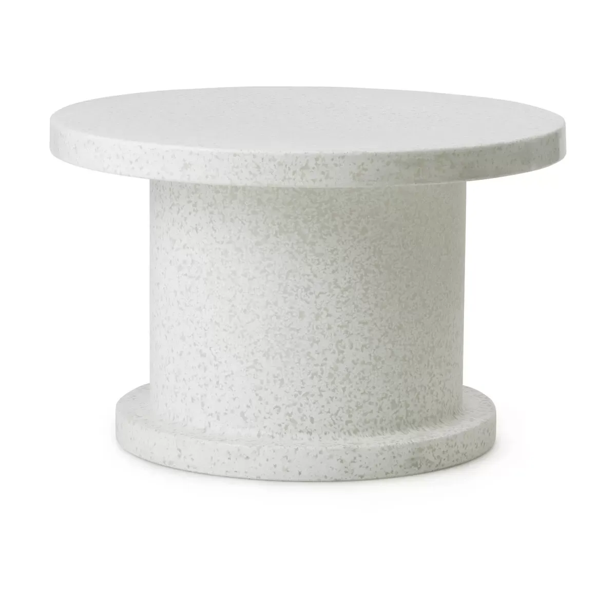 Table basse ronde en plastique recyclé blanc 75x48cm Bit - Normann Copenhagen